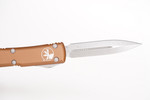 Microtech 122-10APTA Ultratech AUTO OTF Knife 3.46" Apocalyptic Double Edge Dagger Blade, Tan Aluminum Handles