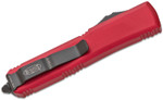 Microtech 121-1RD Ultratech AUTO OTF Knife 3.46" Black Plain Drop Point Blade, Red Aluminum Handles