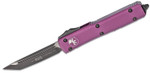 Microtech 123-1VI Ultratech AUTO OTF 3.46" Black Plain Tanto Blade, Violet Aluminum Handle