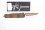 Microtech 142-15APABS Combat Troodon Signature Series AUTO OTF 3.75" Bronze Double Edge Dagger Blade, Antique Bronze Aluminum Handles