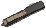 Microtech 121-13AP Ultratech AUTO OTF Knife 3.46" Bronze Apocalyptic Drop Point Blade, Black Aluminum Handles