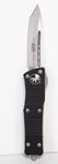 Microtech 140-10 Troodon Tanto AUTO OTF Knife 3.06" Stonewashed Tanto Plain Blade, Black Aluminum Handles