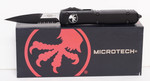 Microtech 120-2T Ultratech Tactical AUTO OTF 3.46" Black Double Edge Plain and Combo Bayonet Blade, Black Aluminum Handle