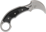 Microtech/Bastinelli Creations 118-10 R Iconic Fixed Blade Knife 2.25" Stonewashed Karambit Blade, Black G10 Handles, Right Hand Carry Kydex Sheath