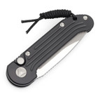 Microtech 135-10AP LUDT AUTO 3.375" Apocalyptic Plain Blade, Black Aluminum Handles