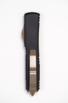 Microtech 122-15 Ultratech AUTO OTF 3.46" Bronze Plain/Serrated Double Edge Dagger Blade, Black Aluminum Handles