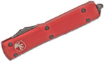 Microtech 122-1RD Ultratech AUTO OTF Knife 3.46" Black Double Edge Dagger Blade, Red Aluminum Handle