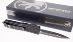 Microtech 232II-1TS Signature Series UTX-85 Tactical AUTO OTF Knife 3" Black Double Edge Blade, Black Aluminum Handles