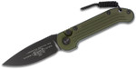 Microtech 135-1OD LUDT AUTO 3.375" Black Plain Blade, OD Green Aluminum Handles