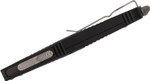 Microtech 138-6 Troodon AUTO OTF Knife 3.06" Satin Plain/Serrated Double Edge Dagger Blade, Black Aluminum Handles