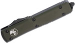 Microtech 120-2OD Ultratech AUTO OTF 3.46" Black Double Edge Bayonet Combo Blade, OD Green Aluminum Handle