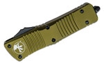 Microtech 143-2OD Combat Troodon AUTO OTF Knife 3.75" Black Drop Point Combo Blade, OD Green Aluminum Handle