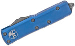 Microtech 232-1BL UTX-85 AUTO OTF 3" Black Double Edge Dagger Blade, Blue Aluminum Handles