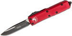 Microtech 231-1RD UTX-85 AUTO OTF Knife 3" Black Plain Blade, Red Aluminum Handles