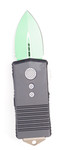 Microtech 157-1JM Exocet Jedi Master OTF Money Clip AUTO Knife 1.98" Green Double Edge Blade, Black Aluminum Handles