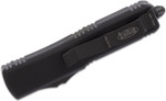 Microtech 232-2T UTX-85 Tactical AUTO OTF 3" Black Double Combo Edge Blade, Black Aluminum Handles