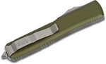 Microtech 120-10OD Ultratech AUTO OTF 3.46" Stonewashed Plain Double Edge Bayonet Blade, OD Green Aluminum Handle