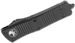 Microtech 138-2T Troodon Tactical AUTO OTF 3.06" Black Double Combo Edge Dagger Blade, Black Aluminum Handle