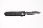 Microtech 231-2T UTX-85 AUTO OTF Knife 3" Black Combo Blade, Black Aluminum Handles