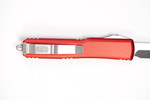 Microtech 120-4RD Ultratech AUTO OTF 3.46" Satin Double Edge Bayonet Blade, RED Aluminum Handles