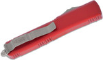 Microtech 123-4RD Ultratech AUTO OTF Knife 3.46" Satin Plain Tanto Blade, Red Aluminum Handle