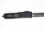 Microtech 232-3T UTX-85 Tactical AUTO OTF Knife 3" Black Plain/Serrated Double Edge Blade, Black Aluminum Handles