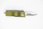 Microtech 238-10OD Troodon Mini OTF AUTO Knife 1.99" Stonewashed Double Edge Dagger Blade, OD Green Aluminum Handles