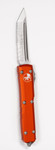 Microtech 123-11OR Ultratech AUTO OTF Knife 3.46" Stonewashed Tanto Combo Blade, Orange Aluminum Handle