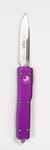 Microtech 148-4VI UTX-70 AUTO OTF Knife 2.41" Satin Drop Point Plain Blade, Violet Aluminum Handles