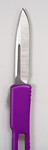 Microtech 148-4VI UTX-70 AUTO OTF Knife 2.41" Satin Drop Point Plain Blade, Violet Aluminum Handles
