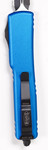 Microtech 147-3BL UTX-70 AUTO OTF 2.41" Black Plain & Serrated Double Edge Dagger Blade, Blue Aluminum Handles