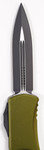 Microtech 702-1OD Hera OTF AUTO Knife 3.125" Black Double Edge Standard Blade, OD Green Handle