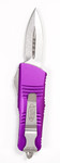 Microtech 238-10VI Troodon Mini OTF AUTO Knife 1.99" Stonewashed Double Edge Dagger Blade, Violet Aluminum Handles