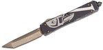 Microtech 123-13ML Molon Labe Spartan Ultratech AUTO OTF 3.46" Bronze Apocalyptic Elmax Tanto Blade, Distressed Aluminum Handle