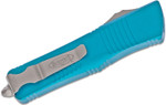 Microtech 138-10TQ Troodon AUTO OTF Knife 3.06" Stonewashed Double Edge Dagger Blade, Turquoise Aluminum Handle