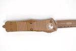 Microtech 140-1CTA Troodon Tanto AUTO OTF Knife 3.06" Cerakote Tan Plain Tanto Blade, Tan Aluminum Handles