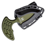 Heretic H050-6A-GRN Sleight DLC Double Edge Push Dagger Green, Kydex sheath