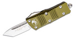 Microtech 240-10OD Troodon Mini OTF AUTO Knife 1.99" Stonewashed Tanto Blade, OD Green Aluminum Handles