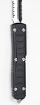 Microtech 122II-5s Ultratech OTF AUTO 3.46" Satin D/E Partial Serrated Blade, Black Handle