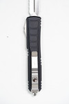 Microtech 122II-5s Ultratech OTF AUTO 3.46" Satin D/E Partial Serrated Blade, Black Handle