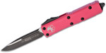Microtech 231-1PK UTX-85 AUTO OTF 3" Black Plain Blade, Pink Aluminum Handles 