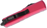 Microtech 231-1PK UTX-85 AUTO OTF 3" Black Plain Blade, Pink Aluminum Handles