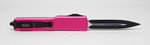 Microtech 147-1PK UTX-70 AUTO OTF Knife 2.41" S30V Black Plain Double Edge Blade, PINK Aluminum Handles 