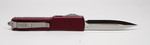 Microtech 147-4MR UTX-70 AUTO OTF Knife 2.41" Satin Double Edge Dagger Blade, MERLOT Aluminum Handles