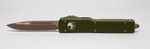 Microtech 148-13APOD UTX-70 AUTO OTF Knife 2.41" Bronze Apocalyptic Drop Point Plain Blade, OD Green Aluminum Handles