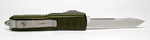 Microtech 231II-10ODS UTX-85 II AUTO OTF Knife 3" Stonewashed Drop Point Plain Blade, OD Green Machined Aluminum Handles