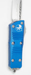 Microtech 240-10BL Troodon Mini OTF AUTO Knife 1.99" Stonewashed Tanto Blade, Blue Aluminum Handles