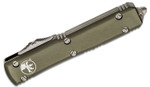 Microtech 121-11APOD Ultratech AUTO OTF 3.46" Apocalyptic Drop Point Combo Blade, OD Green Aluminum Handle