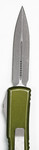 Microtech 232-10DOD UTX-85 Stonewash Double Edge Blade, Distressed OD Green Handle