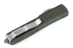 Microtech 122-12APOD Ultratech AUTO OTF 3.46" Apocalyptic Full Serrated Dagger Blade, OD Green Aluminum Handle